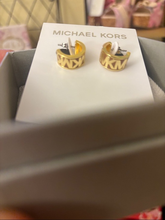 Jewelry - Michael Kors Logo S Hoop Earrings W Dust bag & Box